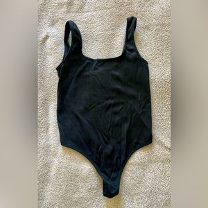 Black bodysuit thong
